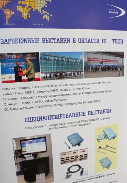 Фото к Выставка о международном сотрудничестве Ядерного центра города Сарова.